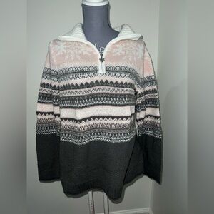 Cozy Women's Sweater with Nordic Pattern